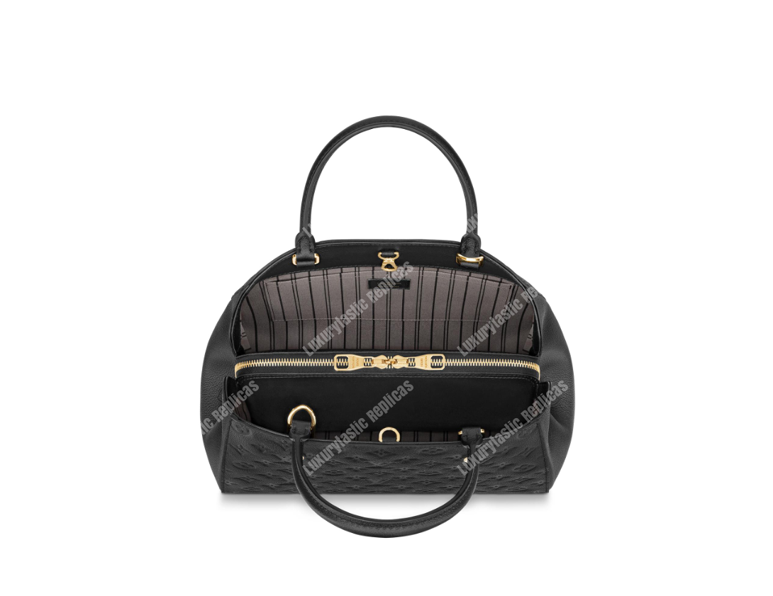 LV Montaigne MM Monogram Empreinte Leather Noir