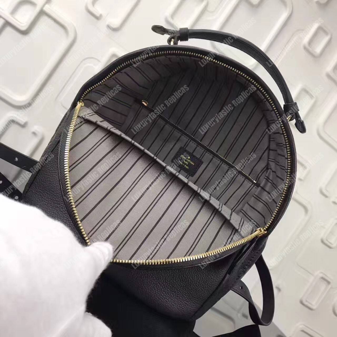 LV Sorbonne Backpack Monogram Empreinte Leather Noir