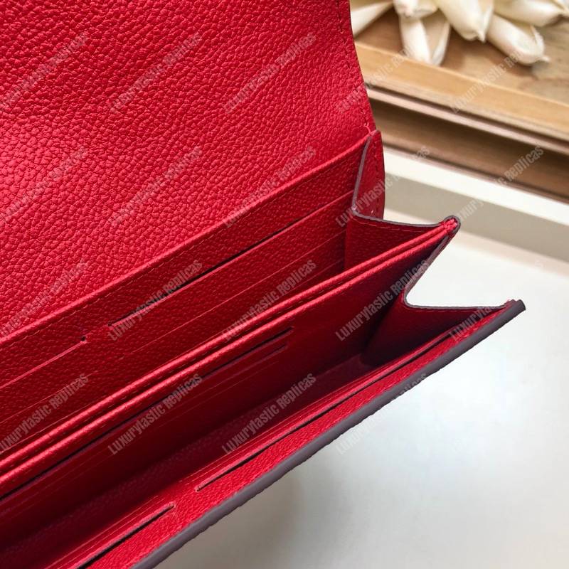 LV Pont-Neuf Wallet Monogram Empreinte leather Cerise