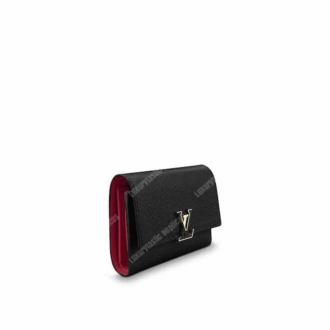 LV Capucines Compact Wallet Noir