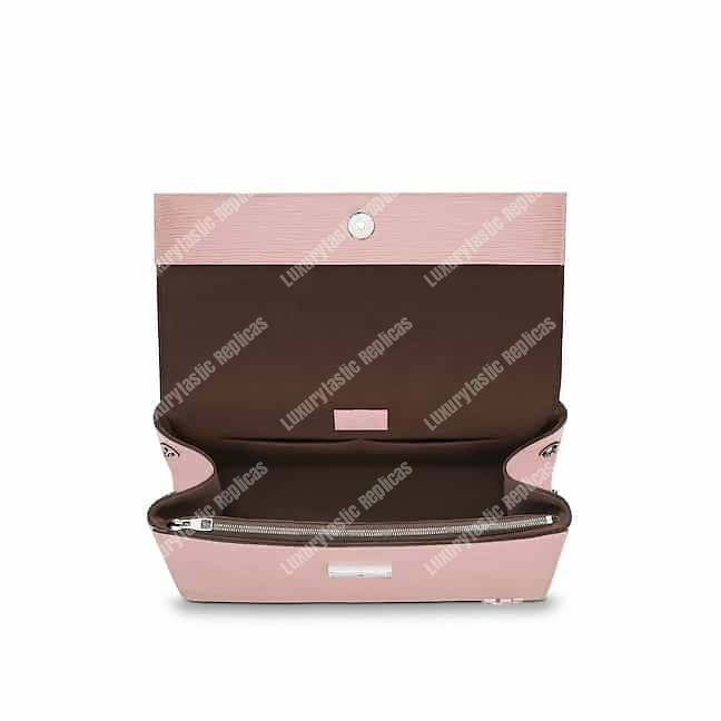 LV Cluny MM Bag Epi Leather Rose Ballerine
