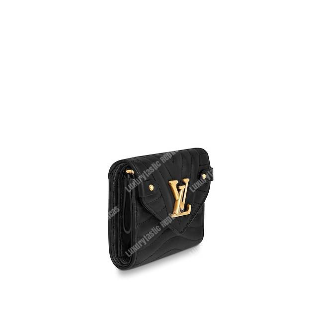 LV New Wave Compact Wallet Black