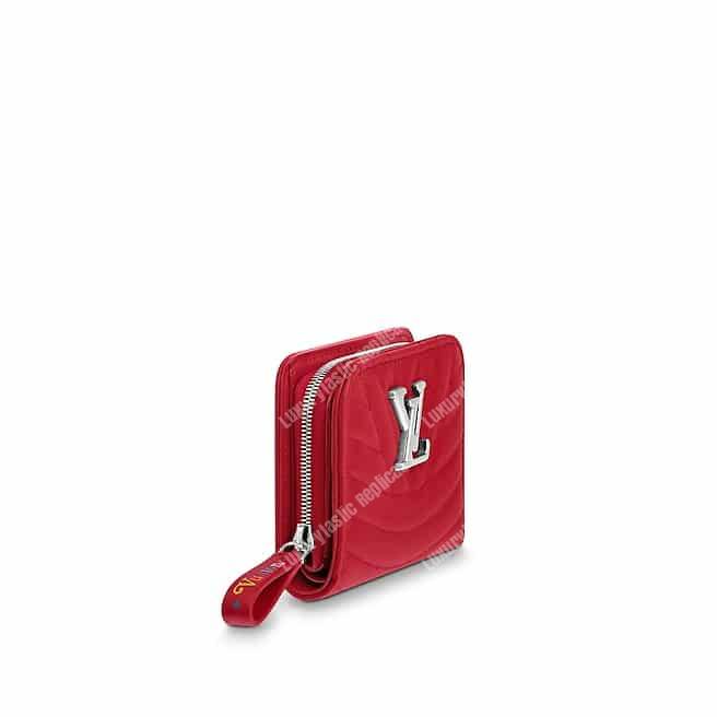 LV New Wave Zipped Compact Wallet Red