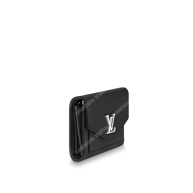 LV MyLockMe Compact Wallet Noir