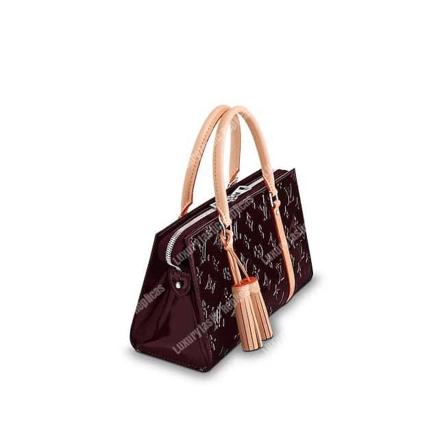LV Neo Triangle Vernis Leather Amarante