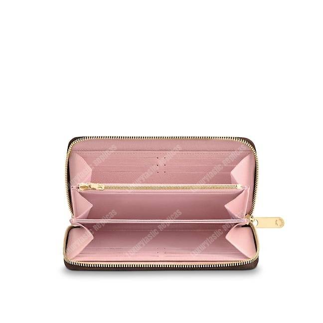 LV Zippy Wallet Monogram Rose Ballerine
