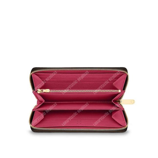 LV Zippy Wallet Monogram Fuchsia