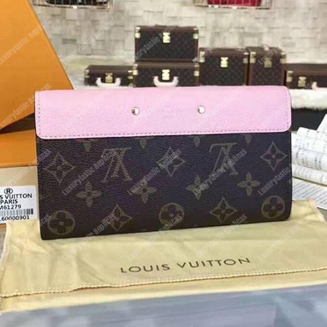 LV Pallas Wallet Monogram Canvas Rose Ballerine Pink