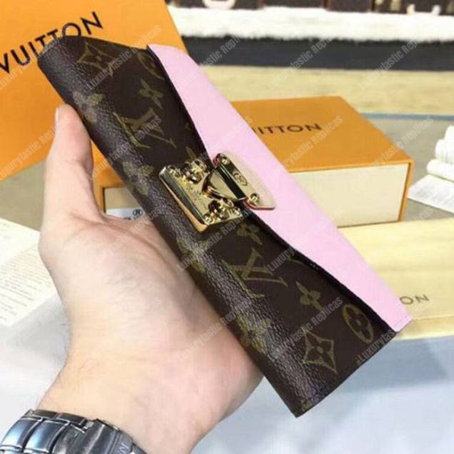 LV Pallas Wallet Monogram Canvas Rose Ballerine Pink