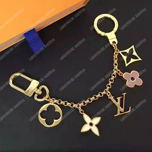 LV Fleur de Monogram Bag Charm Chain