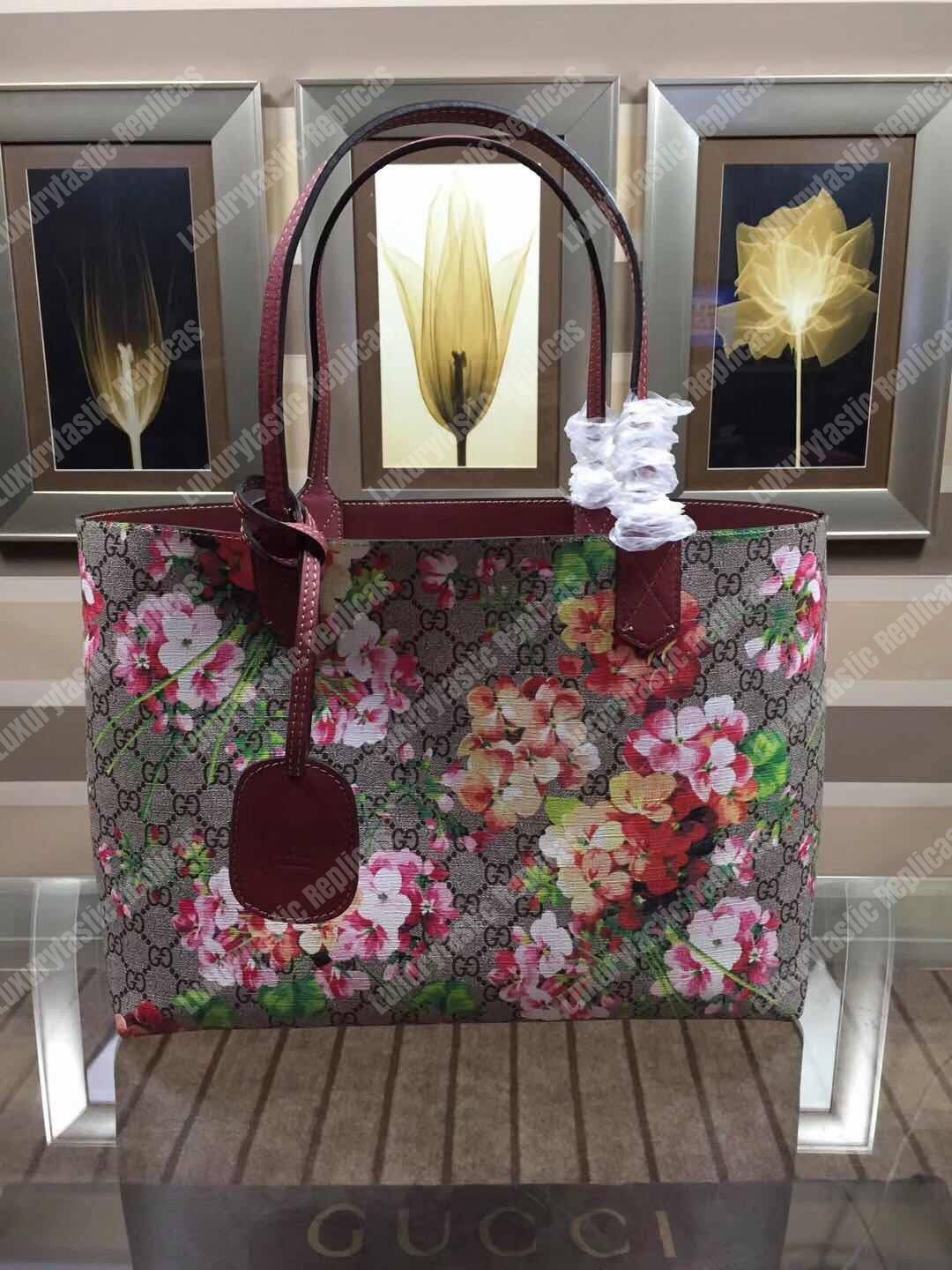 G*u*i gg blooms reversible tote