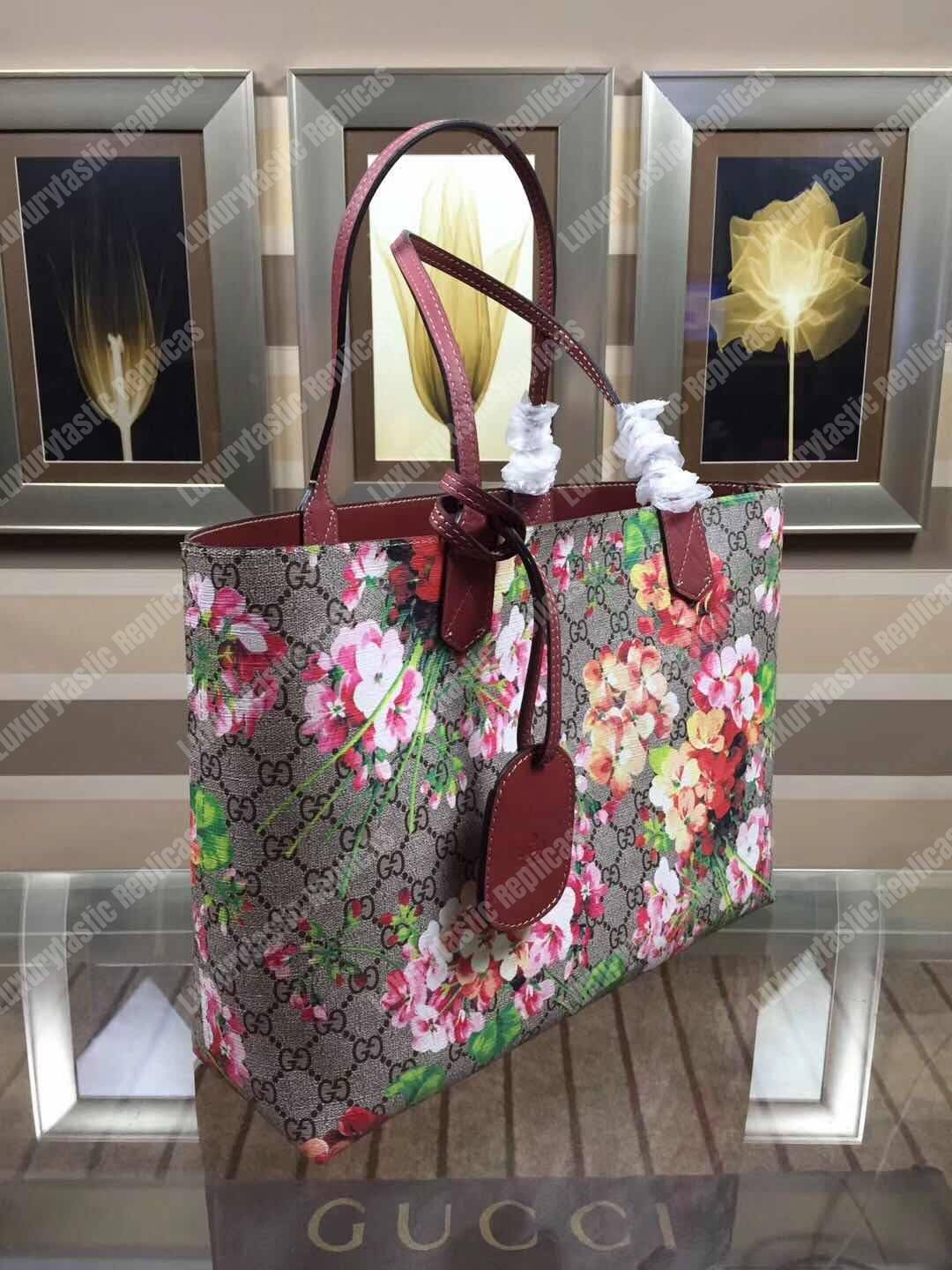 G*u*i gg blooms reversible tote