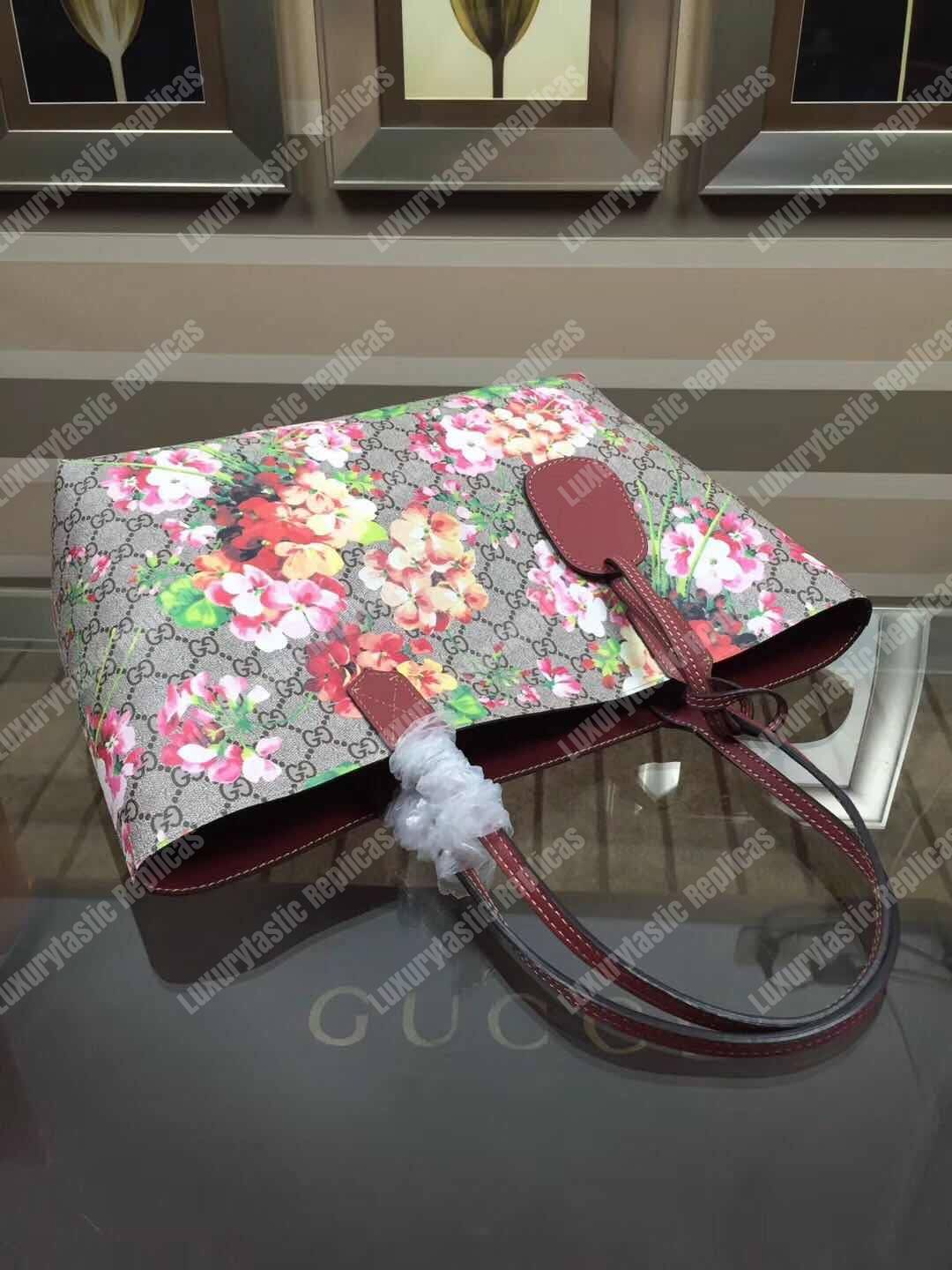 G*u*i gg blooms reversible tote