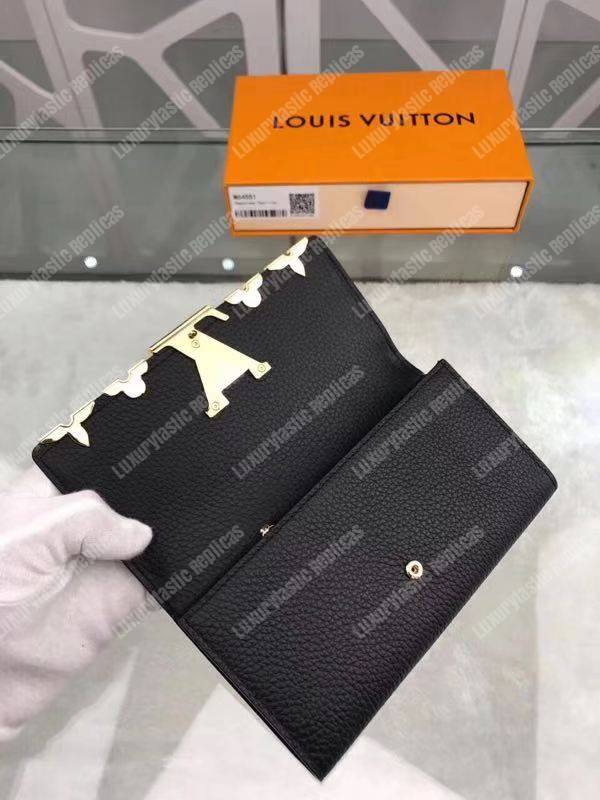 LV Capucines Wallet Taurillon Leather