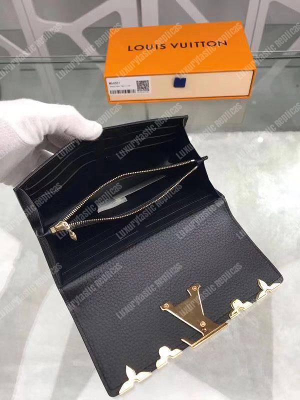 LV Capucines Wallet Taurillon Leather