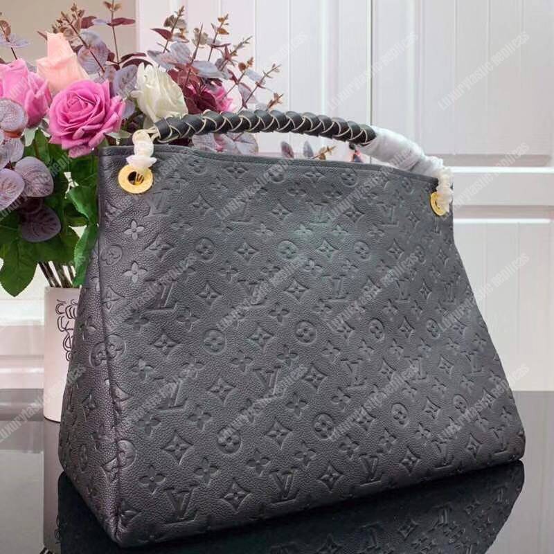 LV Artsy MM Monogram Empreinte Leather Black