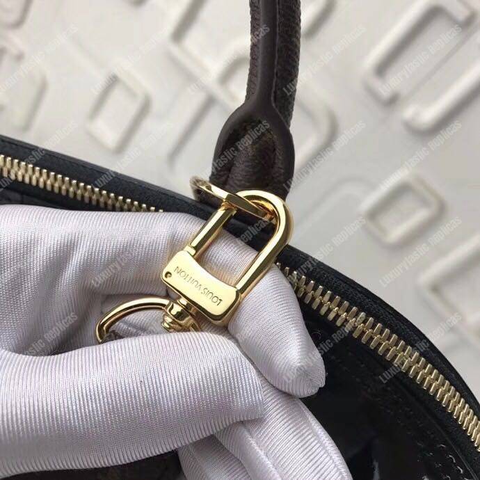LV Alma PM Bag Patent Leather Black