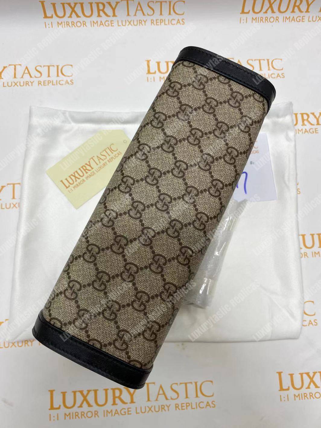 G*u*i padlock medium gg shoulder beige/ebony black