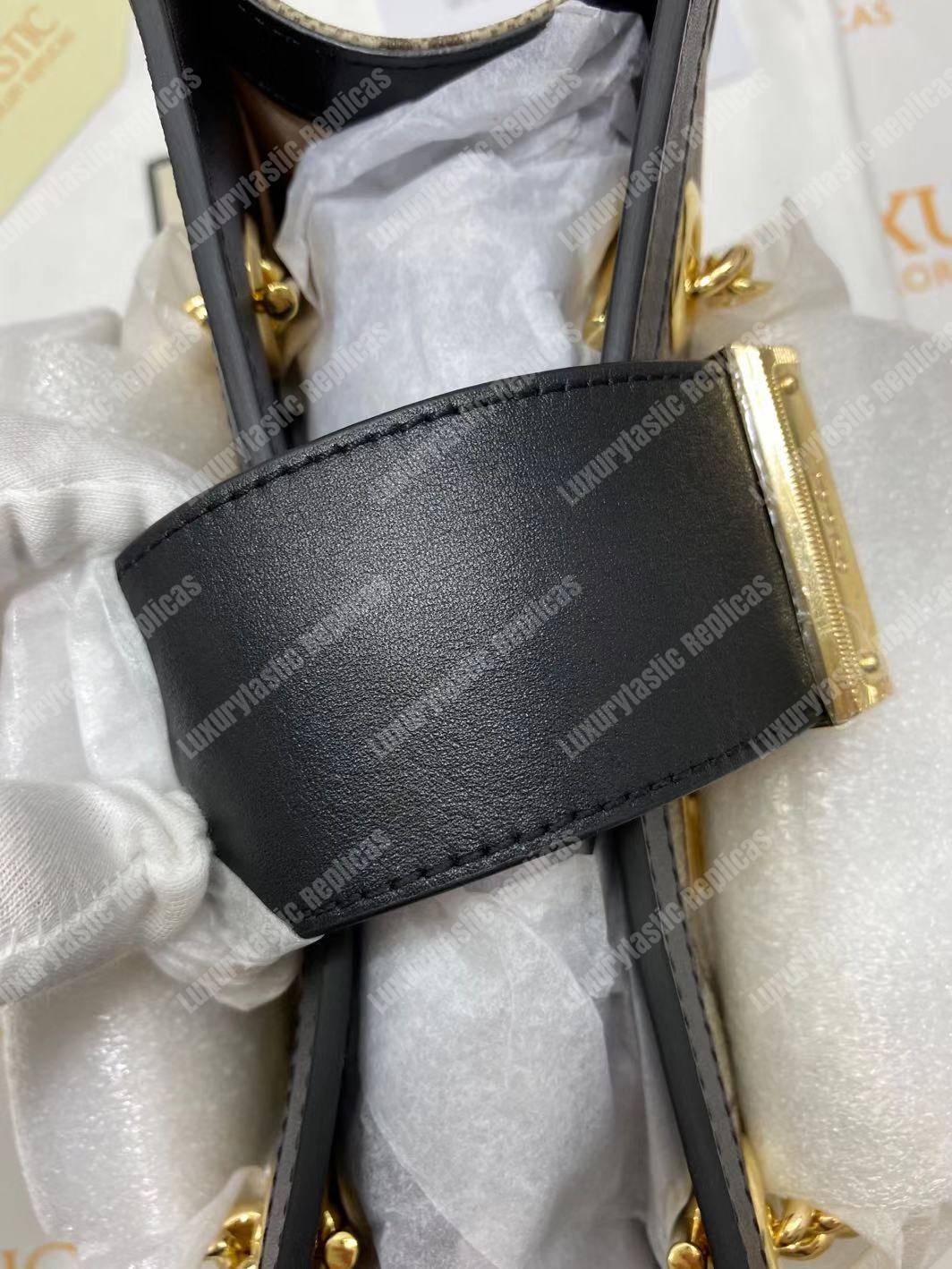 G*u*i padlock medium gg shoulder beige/ebony black