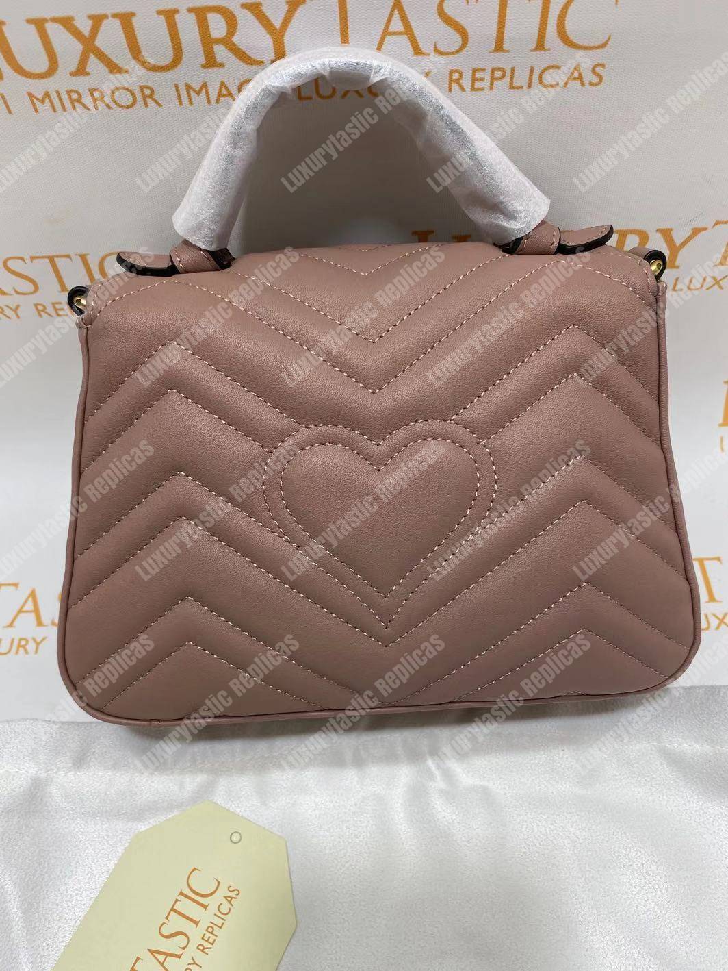 G*u*i gg marmont mini top handle bag dusty pink