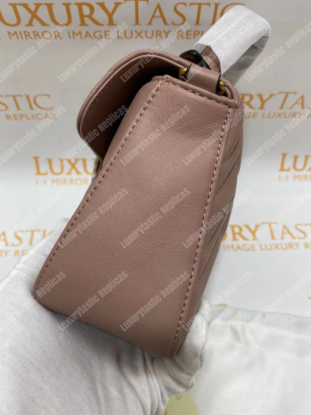 G*u*i gg marmont mini top handle bag dusty pink