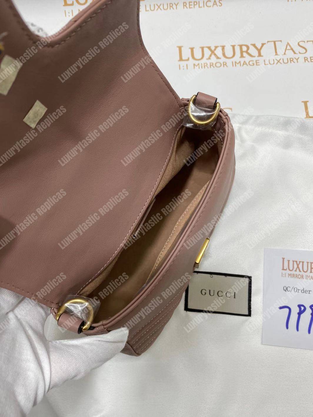 G*u*i gg marmont mini top handle bag dusty pink