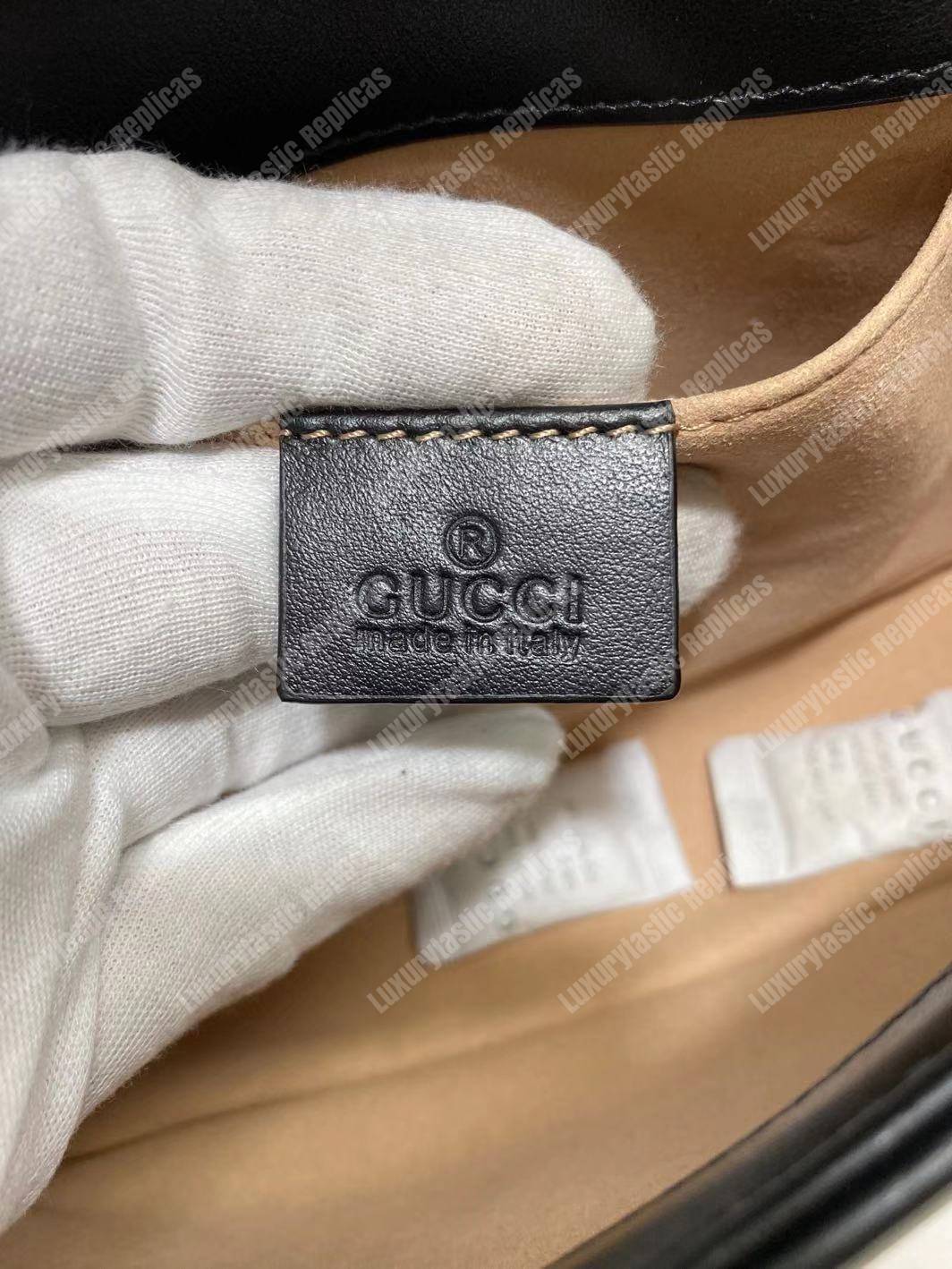 G*u*i gg marmont matelassé mini bag black