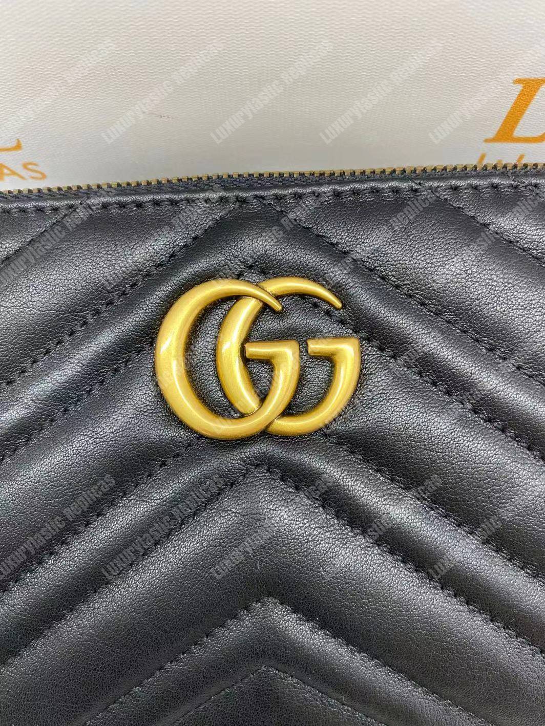 G*u*i gg marmont mini chain bag black