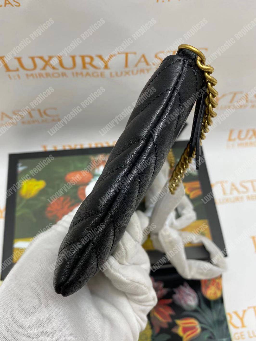 G*u*i gg marmont mini chain bag black