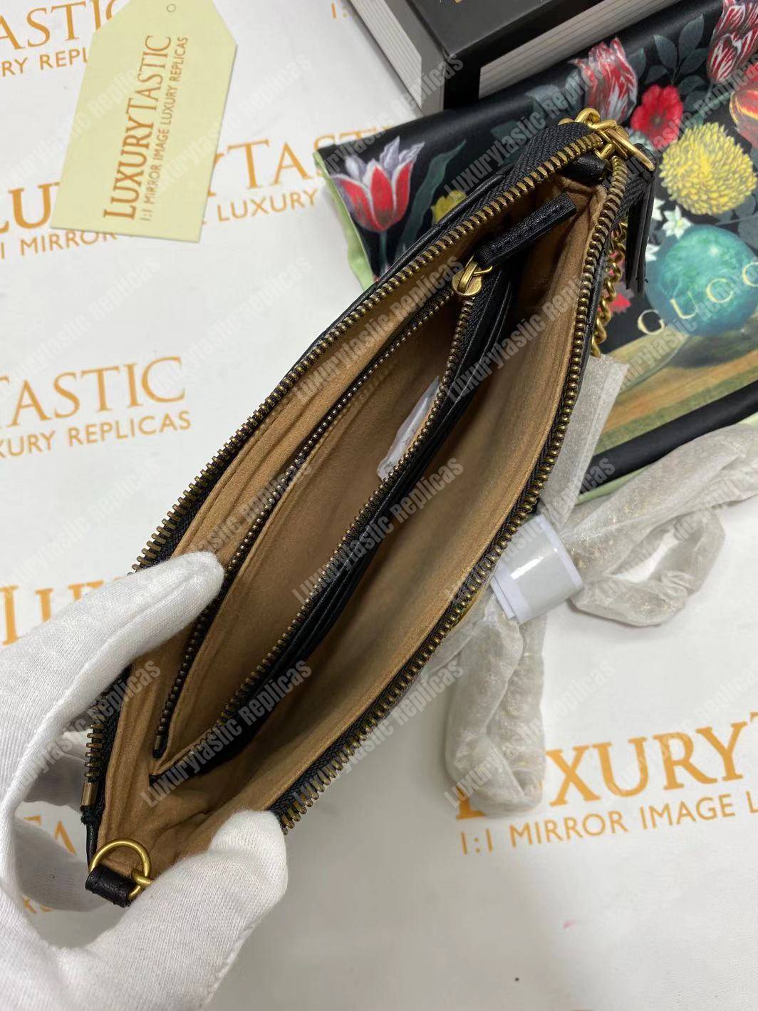 G*u*i gg marmont mini chain bag black