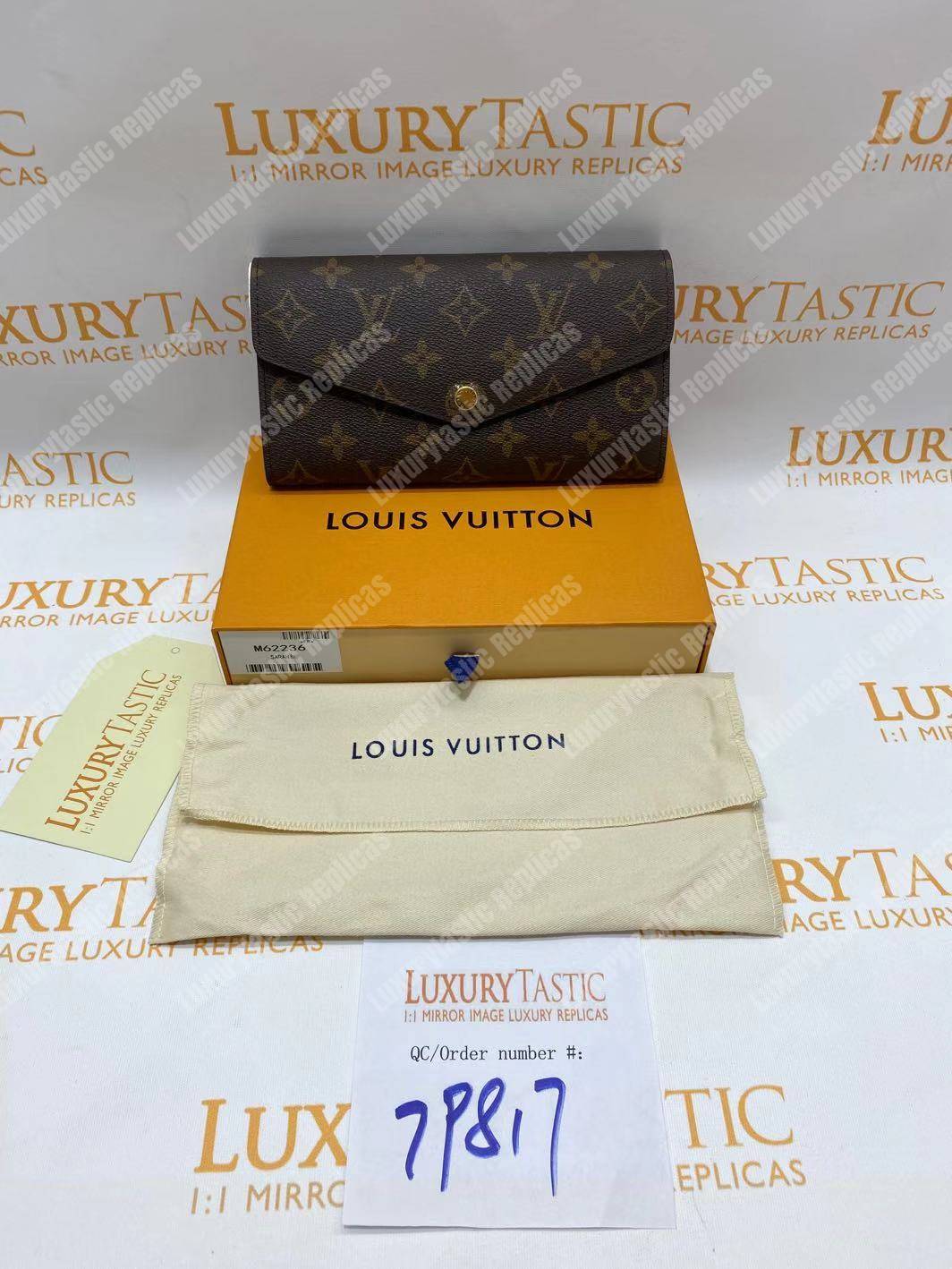 LV Sarah Wallet Monogram Coquelicot