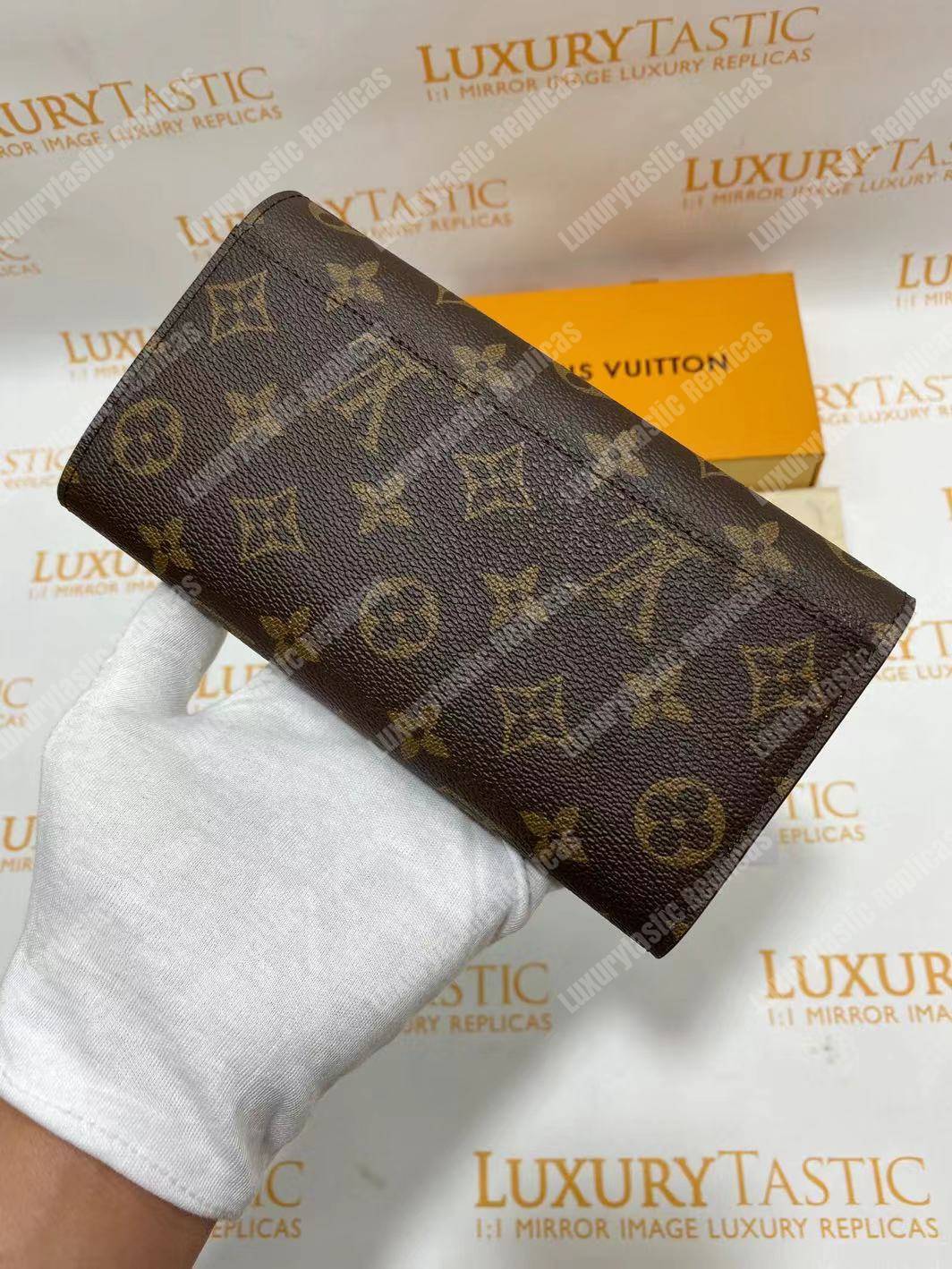 LV Sarah Wallet Monogram Coquelicot
