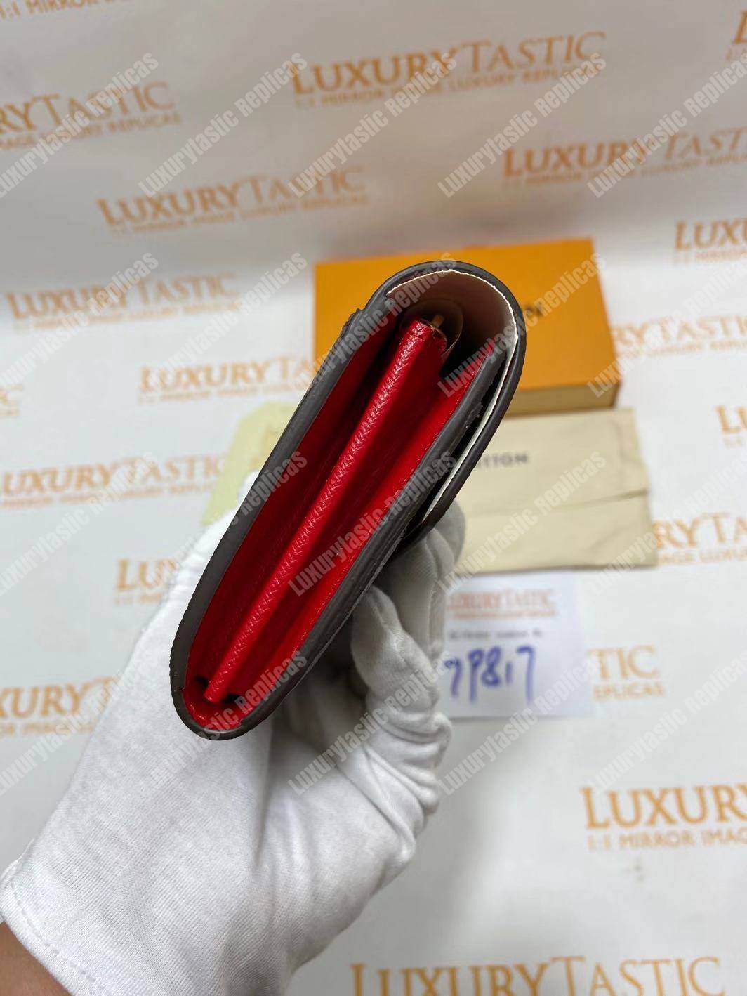 LV Sarah Wallet Monogram Coquelicot