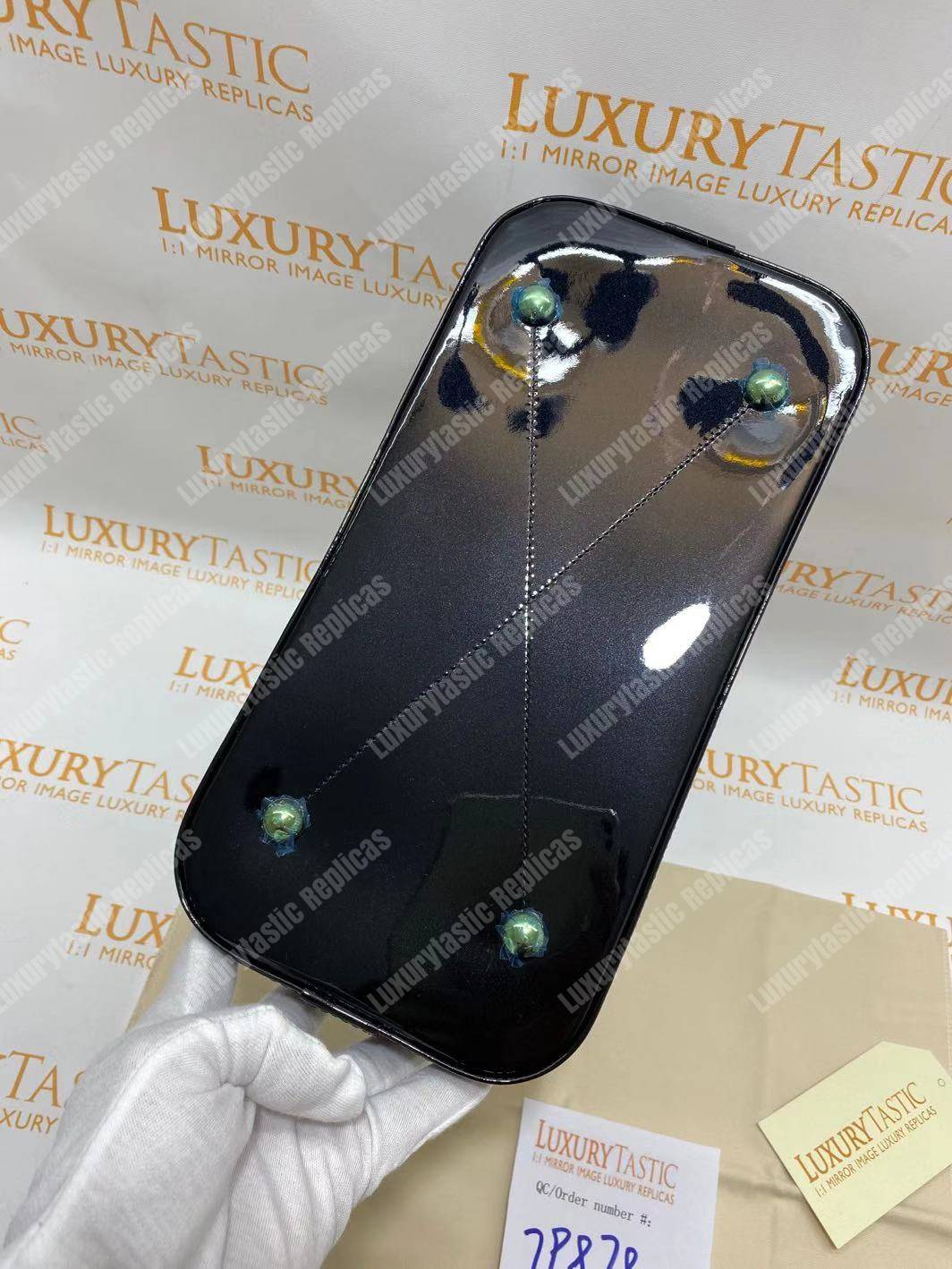 LV Alma PM Bag Patent Leather Black