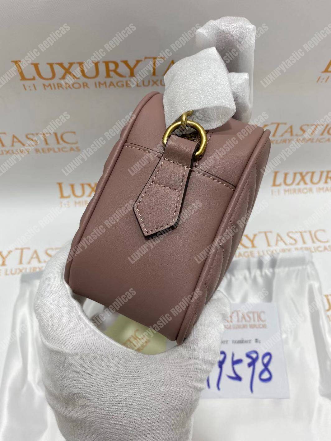 G*u*i gg marmont small matelassé shoulder bag dusty pink