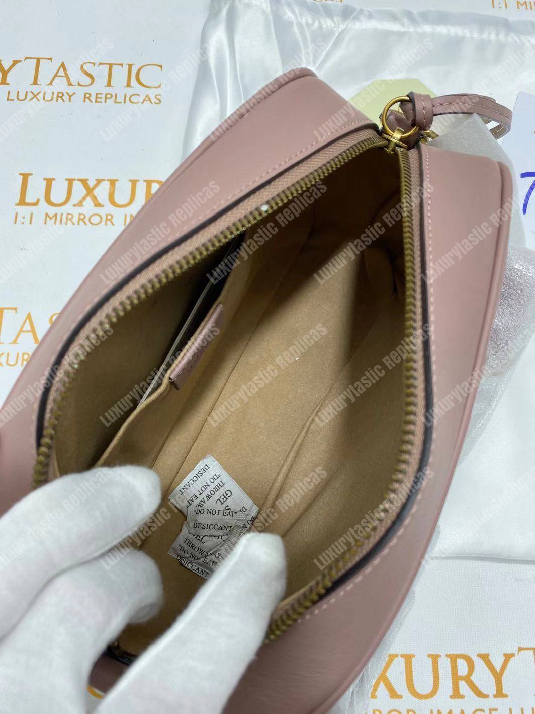 G*u*i gg marmont small matelassé shoulder bag dusty pink