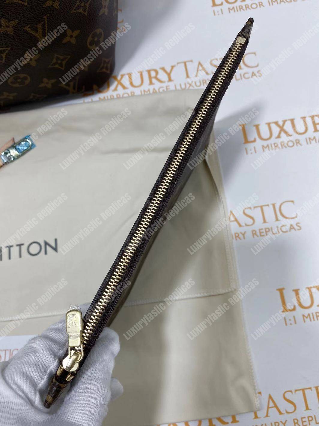 LV Neverfull MM Monogram Beige