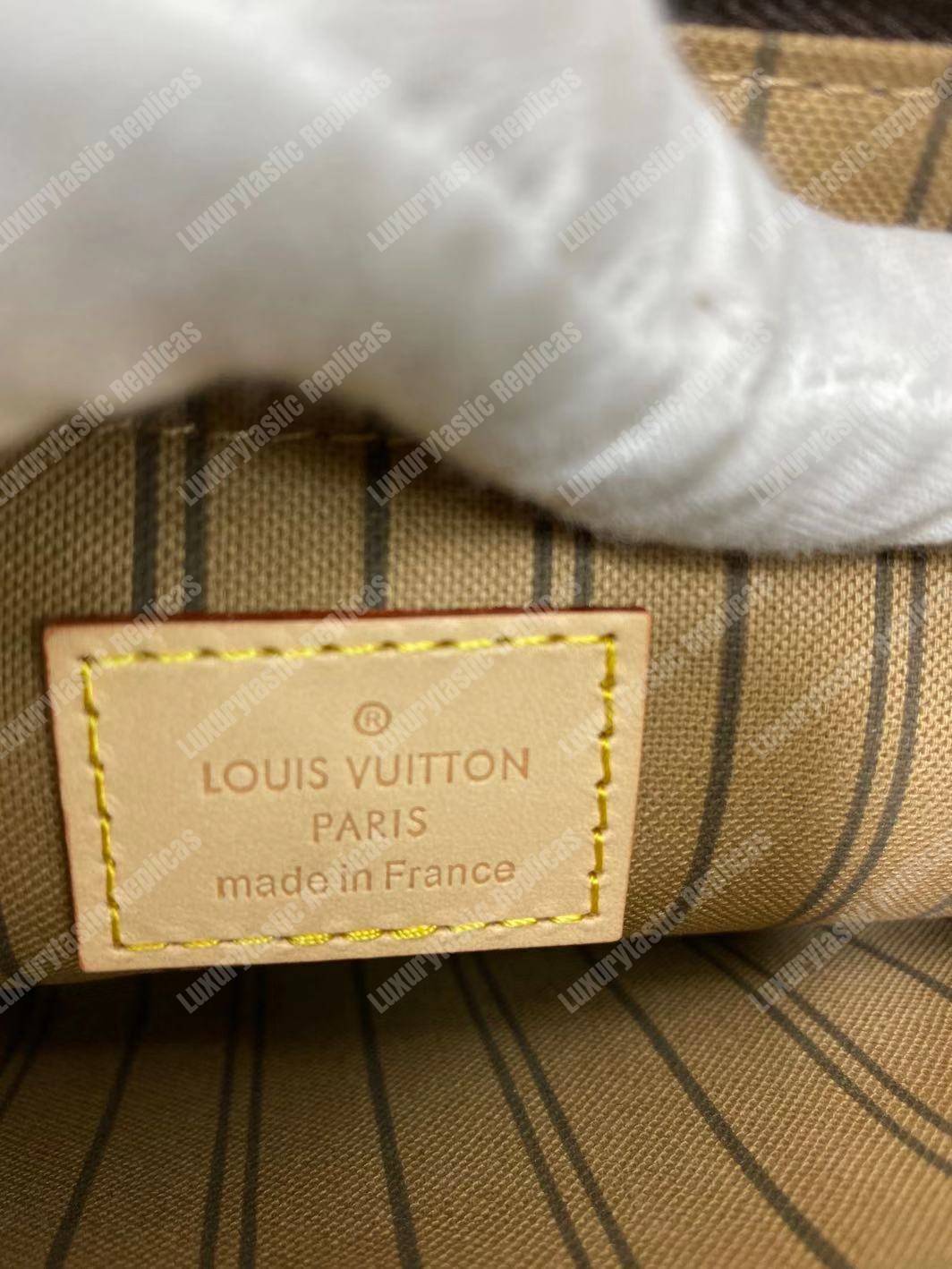 LV Neverfull MM Monogram Beige