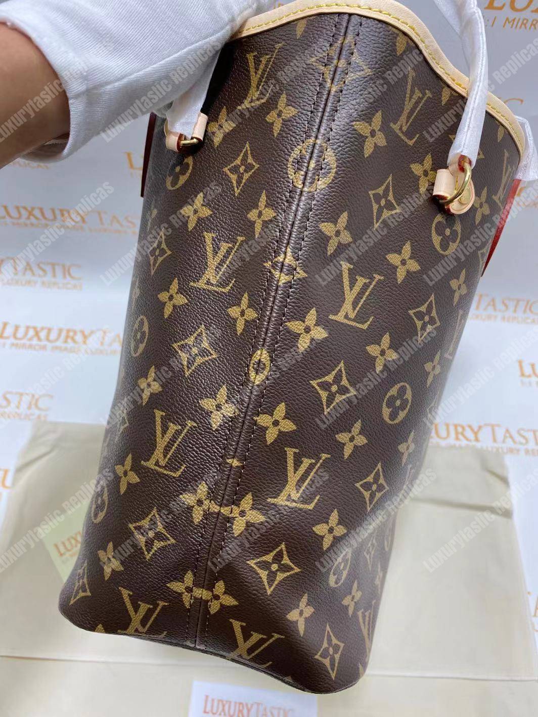 LV Neverfull MM Monogram Beige