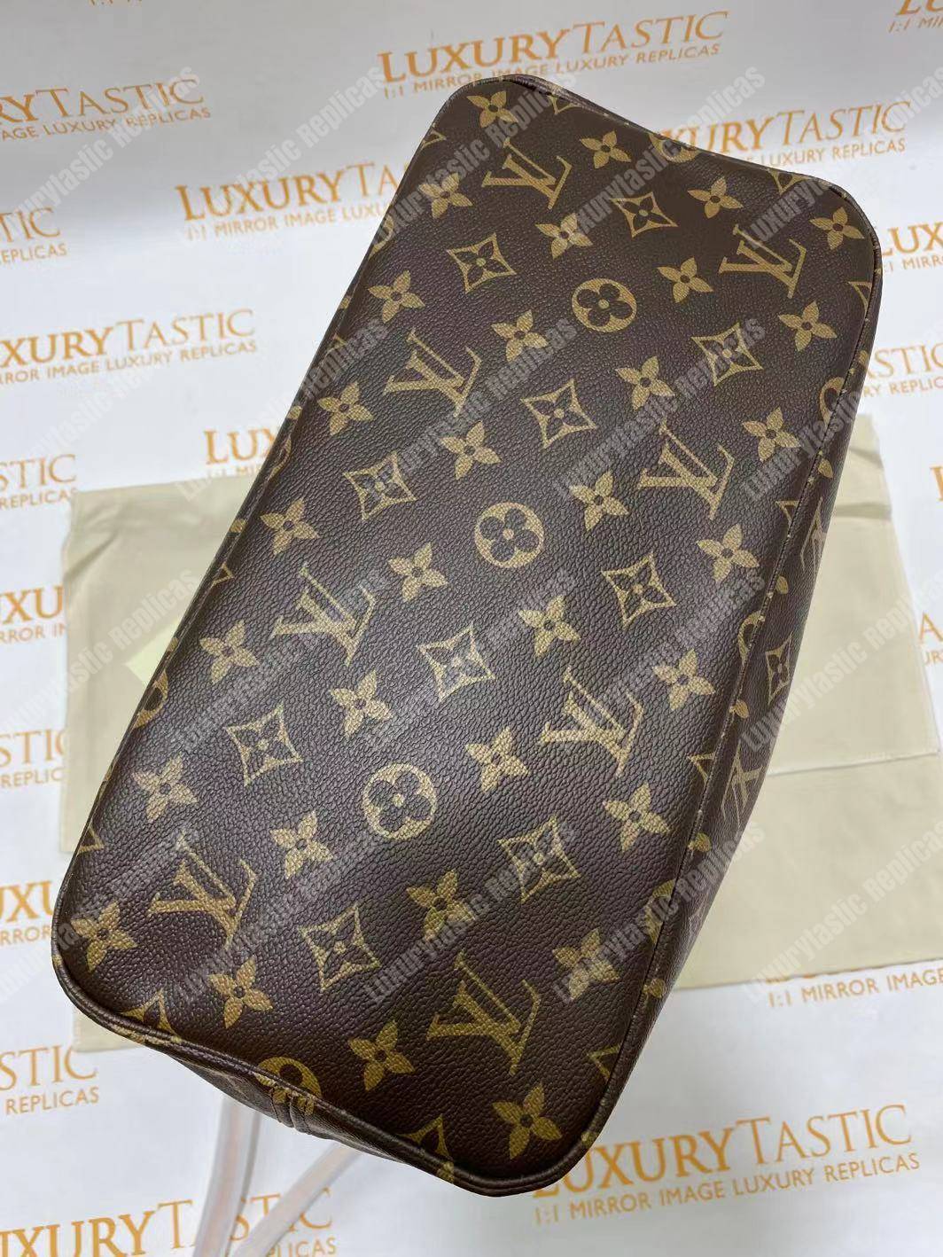 LV Neverfull MM Monogram Beige