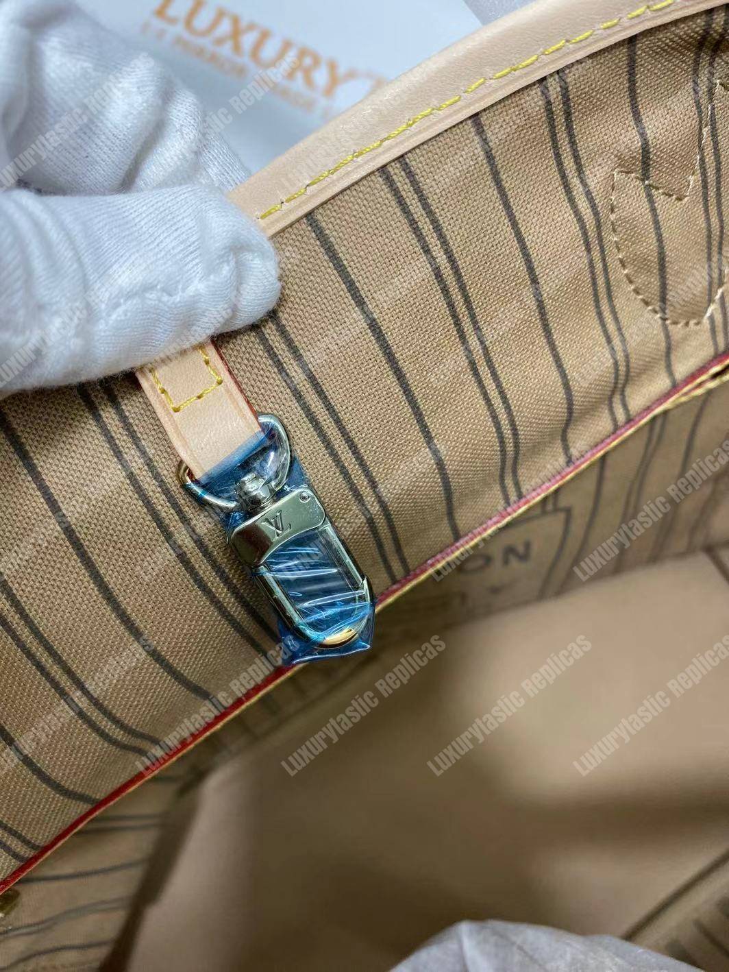 LV Neverfull MM Monogram Beige