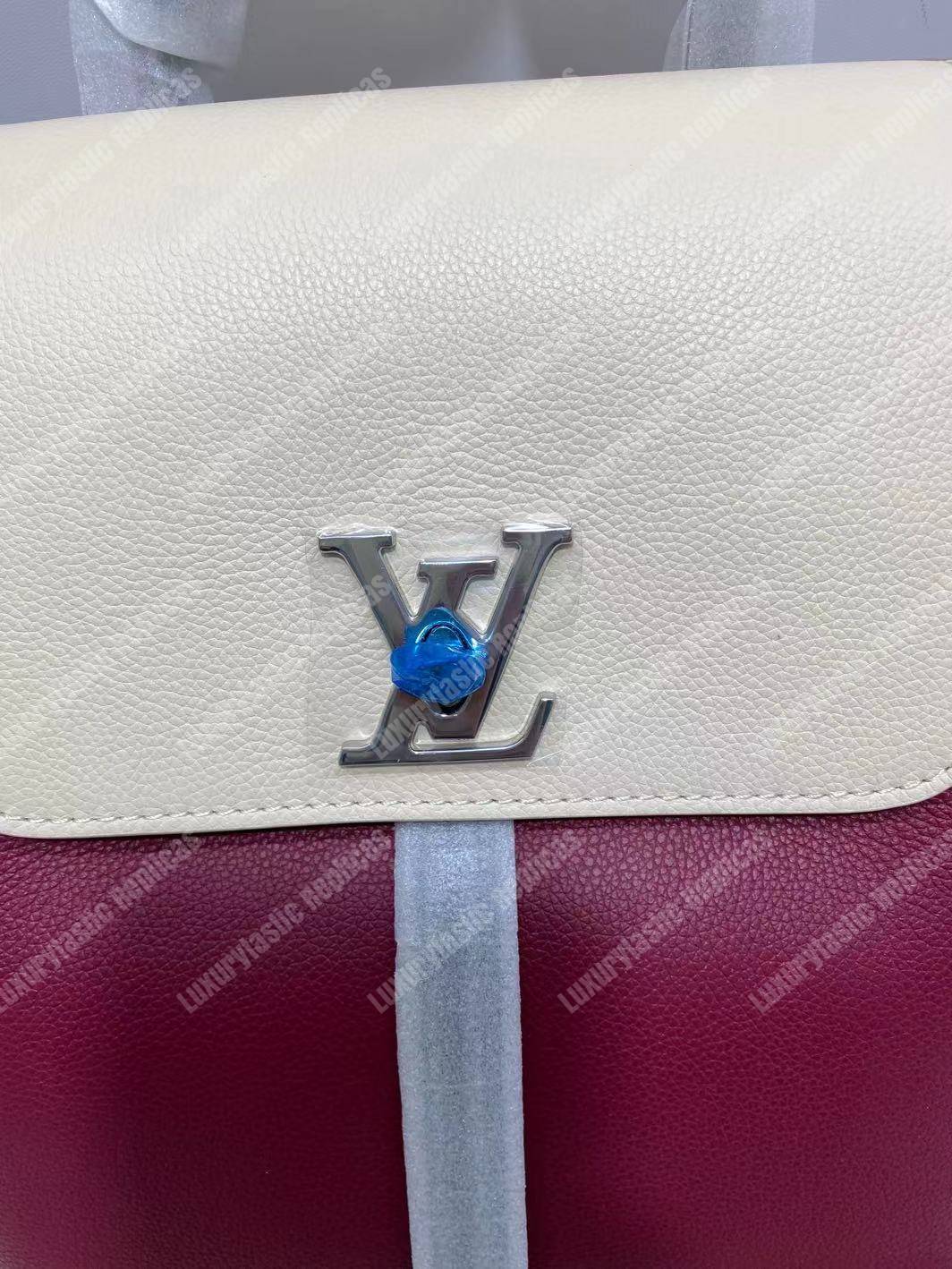 LV Lockme Backpack Lie De Vin Etain Creme