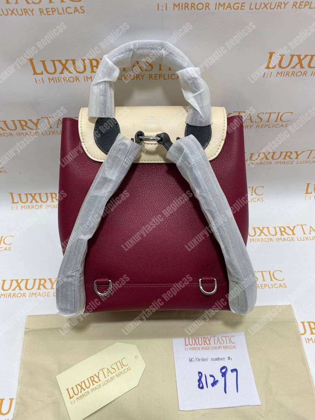 LV Lockme Backpack Lie De Vin Etain Creme