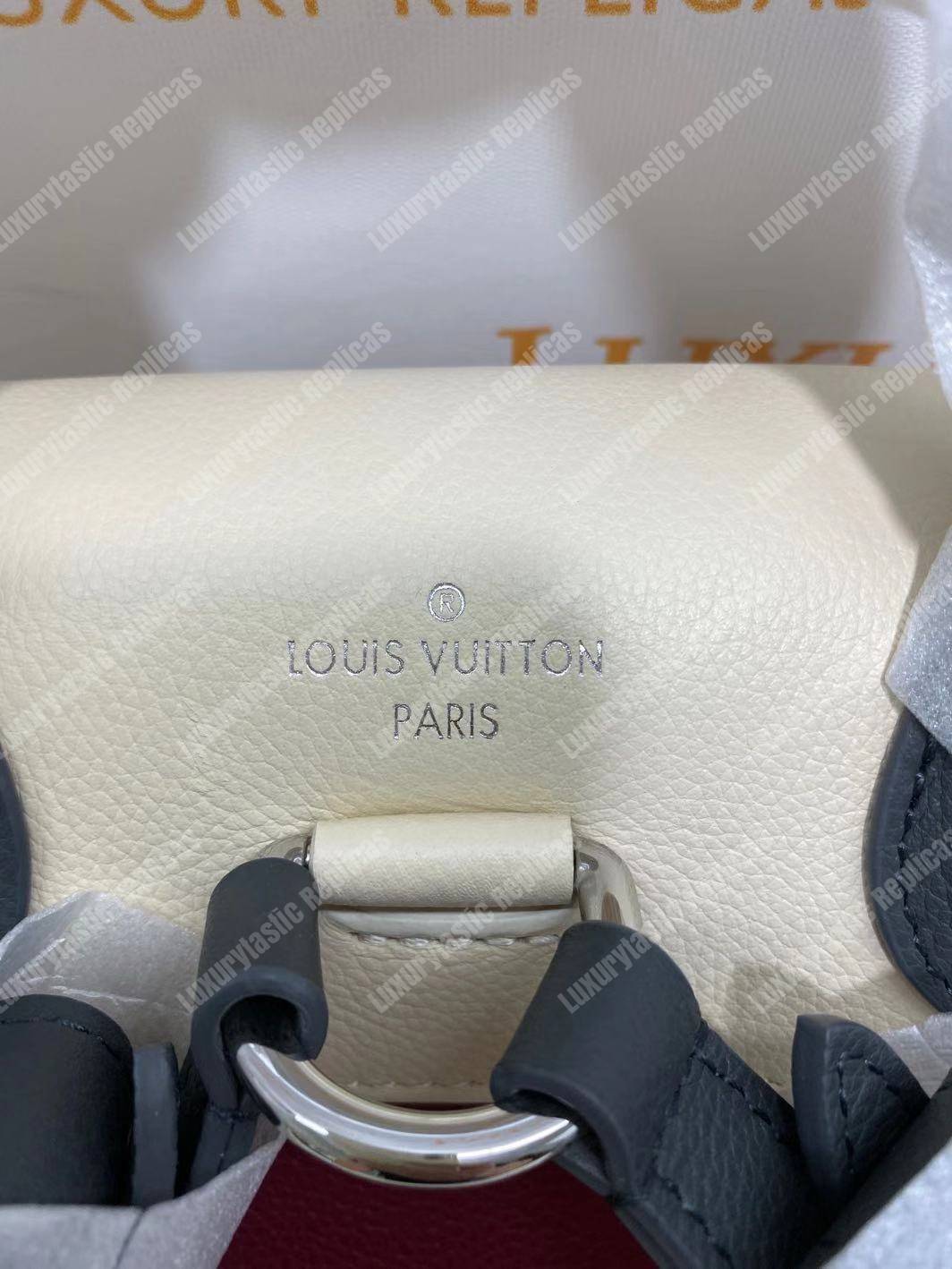 LV Lockme Backpack Lie De Vin Etain Creme
