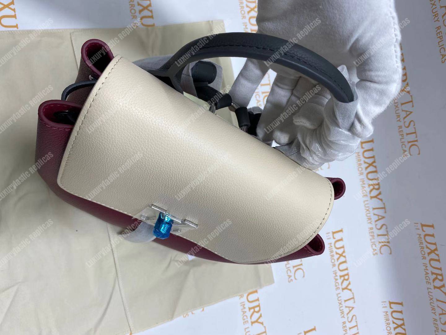 LV Lockme Backpack Lie De Vin Etain Creme