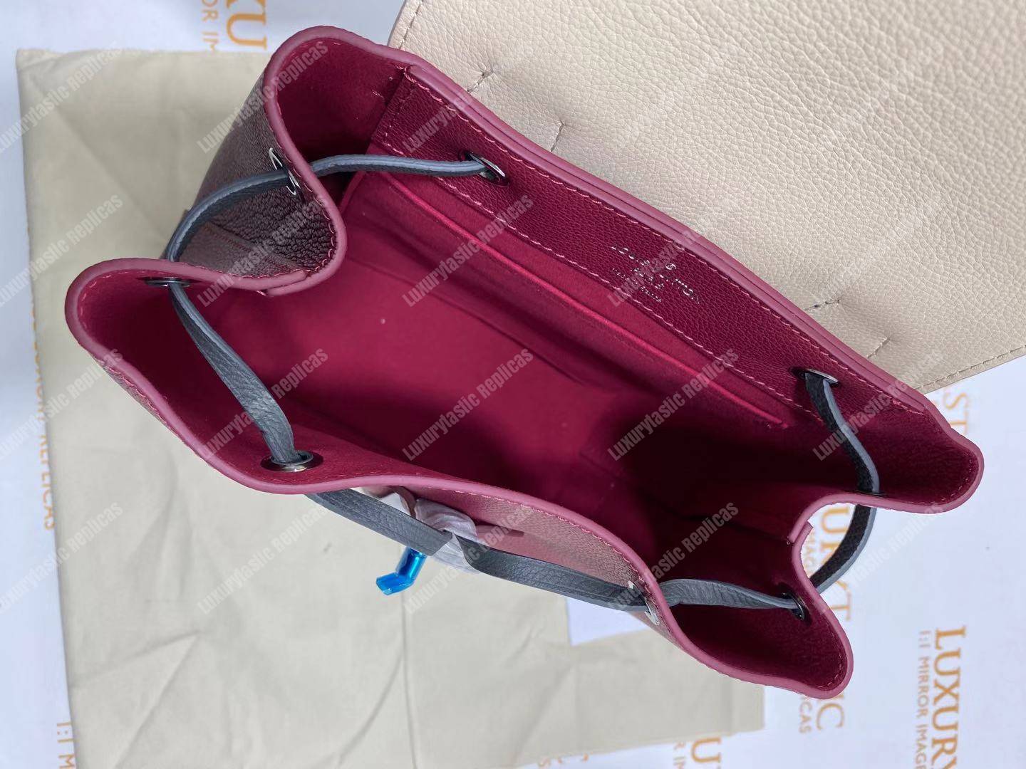 LV Lockme Backpack Lie De Vin Etain Creme