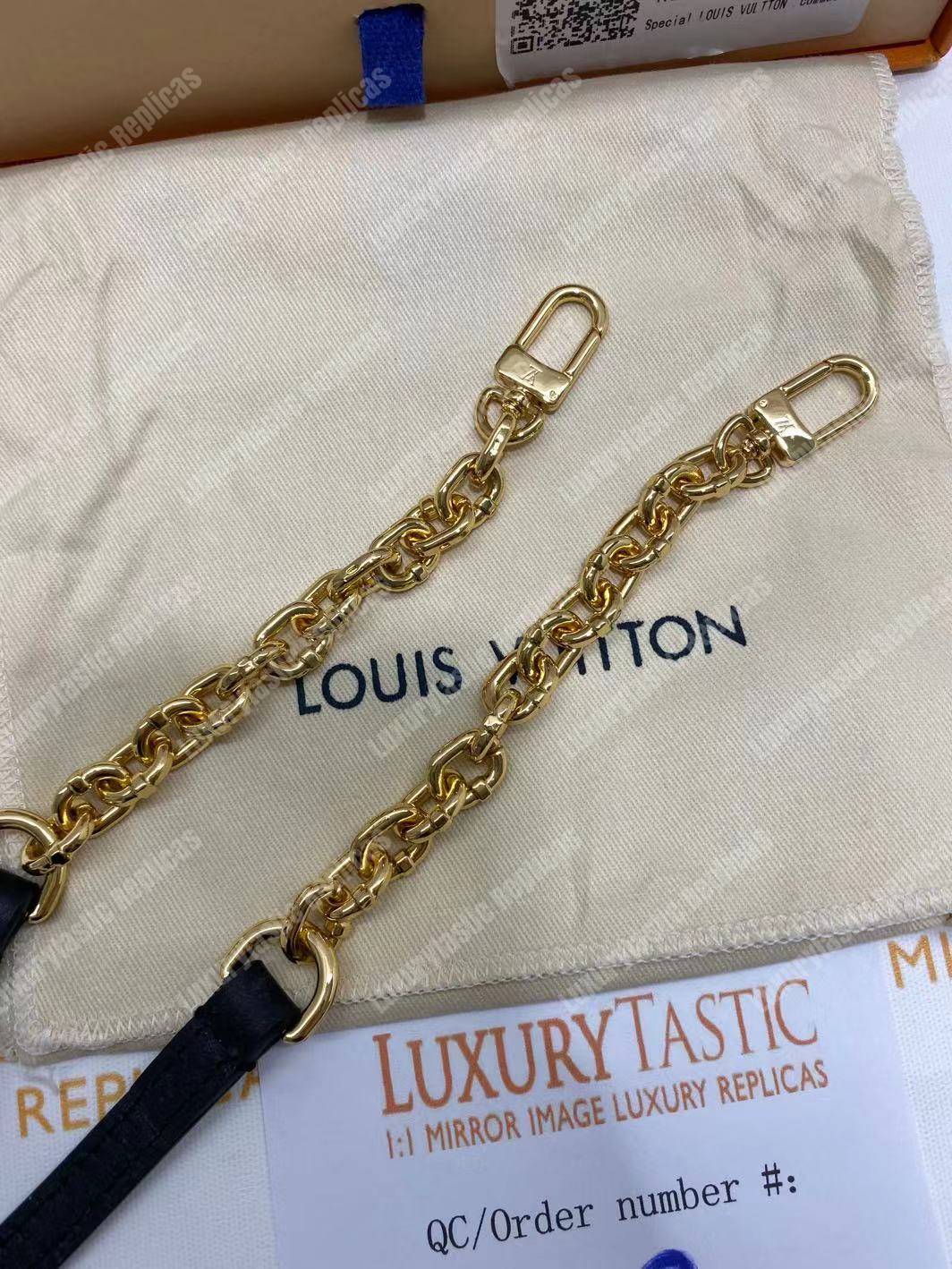 LV Pochette Verticale Trunk Monogram Canvas Black Leather