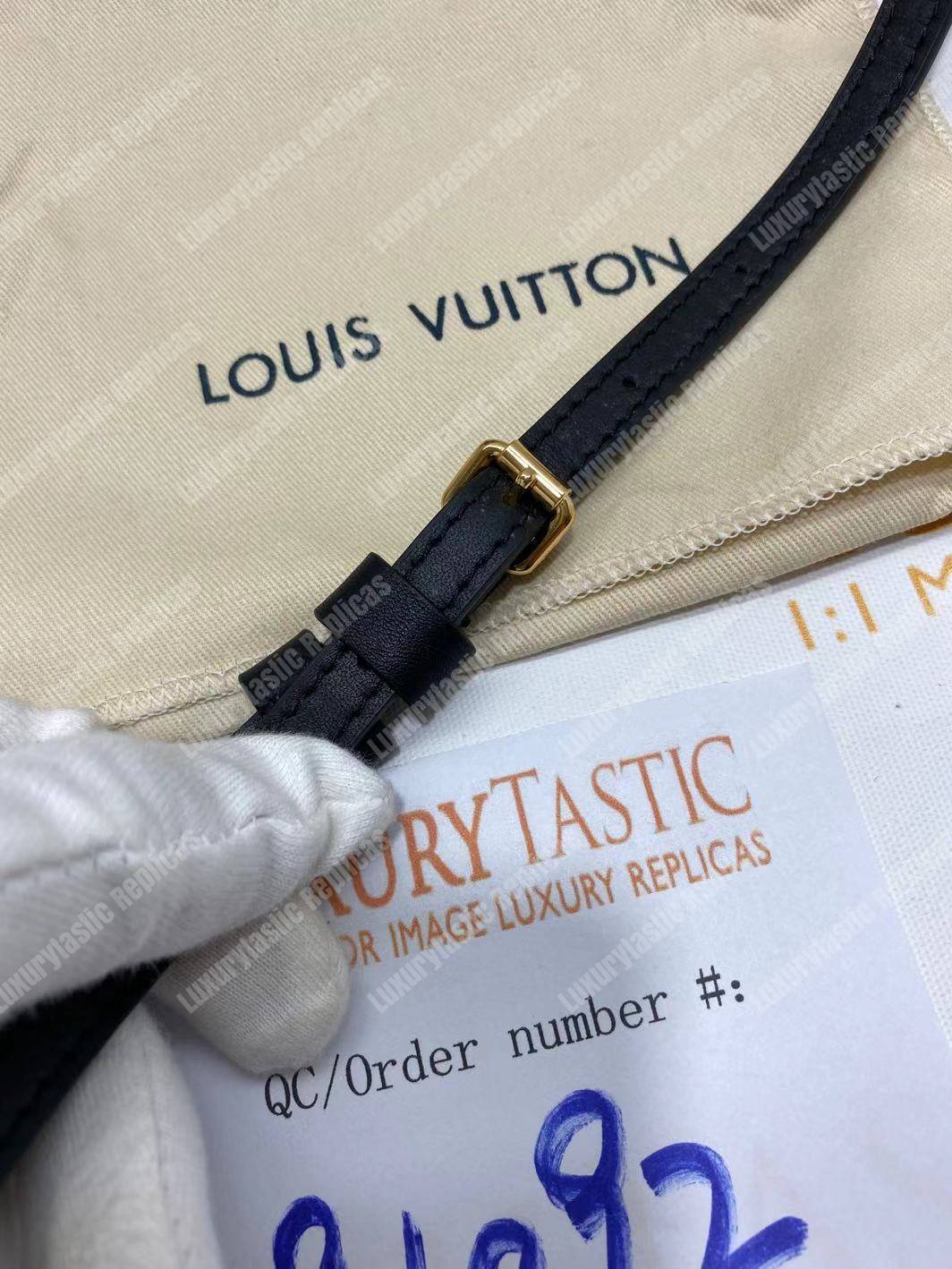 LV Pochette Verticale Trunk Monogram Canvas Black Leather