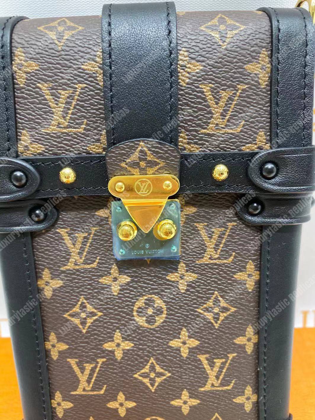 LV Pochette Verticale Trunk Monogram Canvas Black Leather