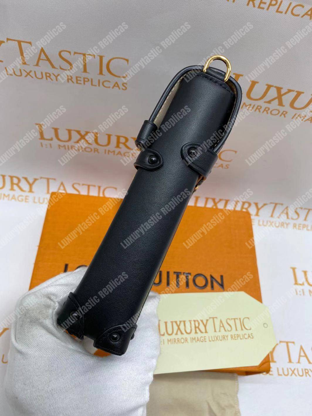 LV Pochette Verticale Trunk Monogram Canvas Black Leather